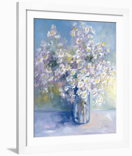 Delphiniums and Daisies-Genevieve Dolle-Framed Giclee Print