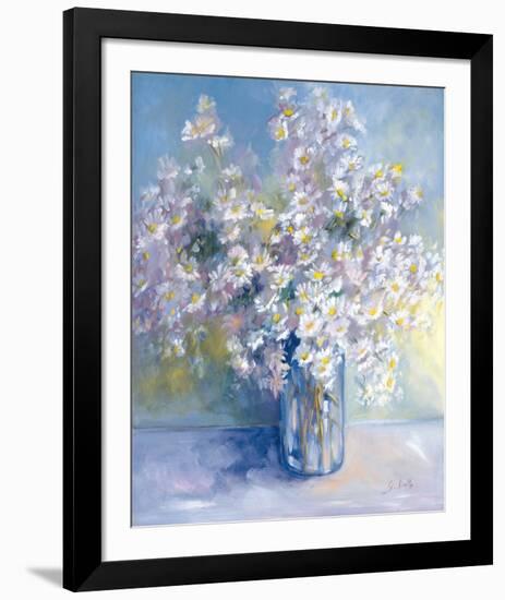 Delphiniums and Daisies-Genevieve Dolle-Framed Giclee Print