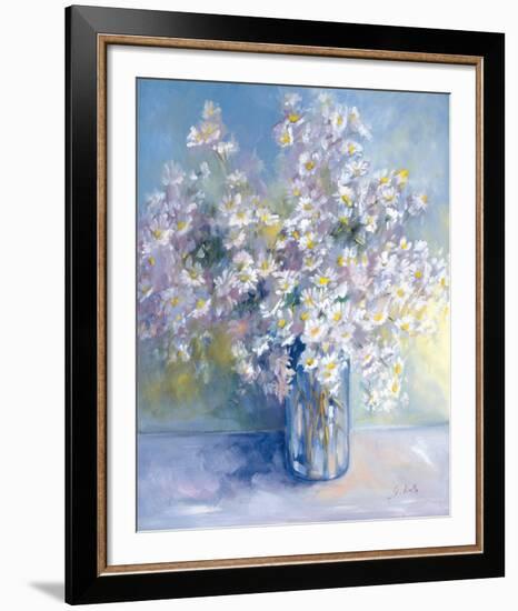 Delphiniums and Daisies-Genevieve Dolle-Framed Giclee Print