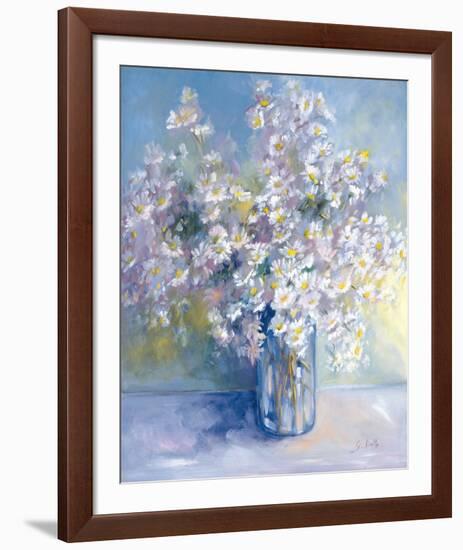 Delphiniums and Daisies-Genevieve Dolle-Framed Giclee Print