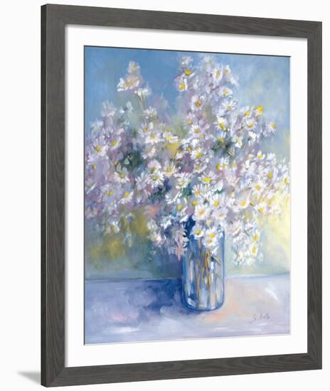 Delphiniums and Daisies-Genevieve Dolle-Framed Giclee Print