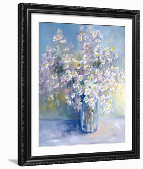 Delphiniums and Daisies-Genevieve Dolle-Framed Giclee Print