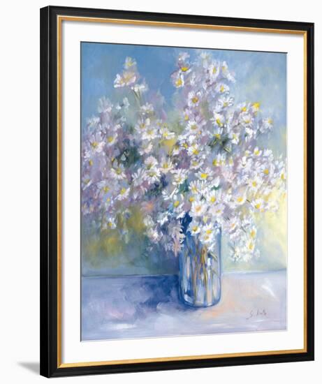 Delphiniums and Daisies-Genevieve Dolle-Framed Giclee Print