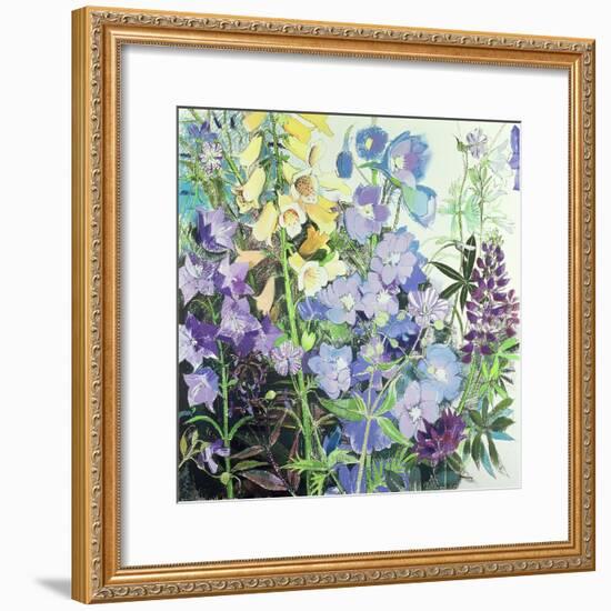 Delphiniums and Foxgloves-Claire Spencer-Framed Giclee Print