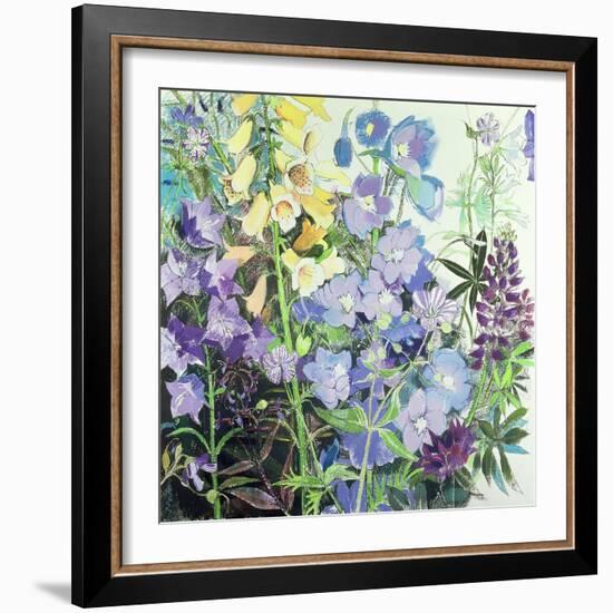 Delphiniums and Foxgloves-Claire Spencer-Framed Giclee Print