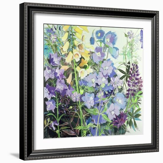 Delphiniums and Foxgloves-Claire Spencer-Framed Giclee Print