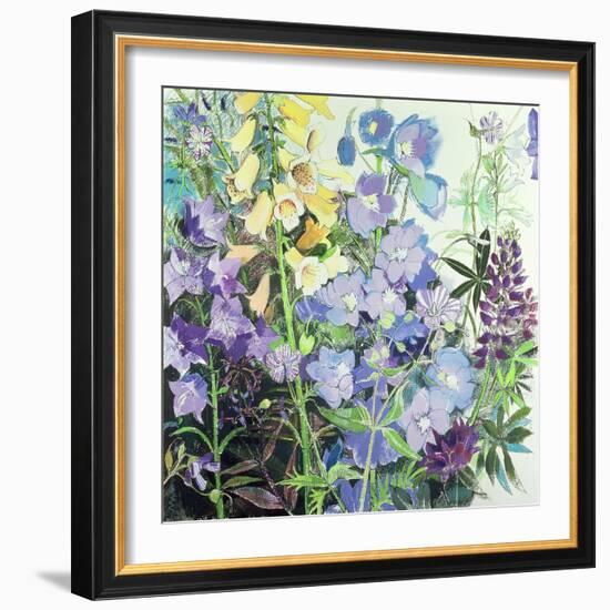 Delphiniums and Foxgloves-Claire Spencer-Framed Giclee Print