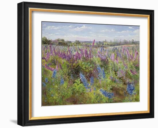 Delphiniums and Poppies, 1991-Timothy Easton-Framed Giclee Print