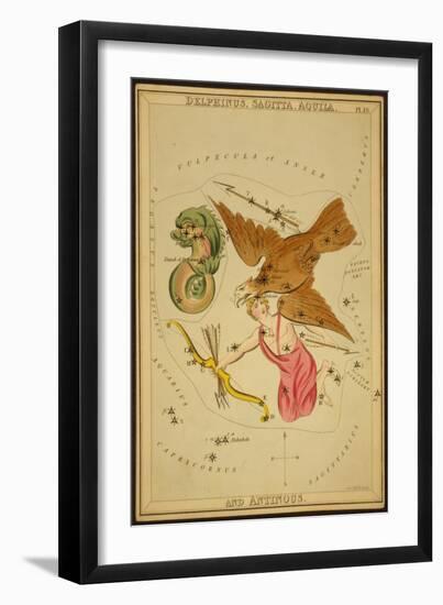 Delphinus, Sagitta and Aquila Constellations, 1825-Science Source-Framed Giclee Print