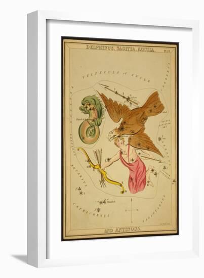 Delphinus, Sagitta and Aquila Constellations, 1825-Science Source-Framed Giclee Print