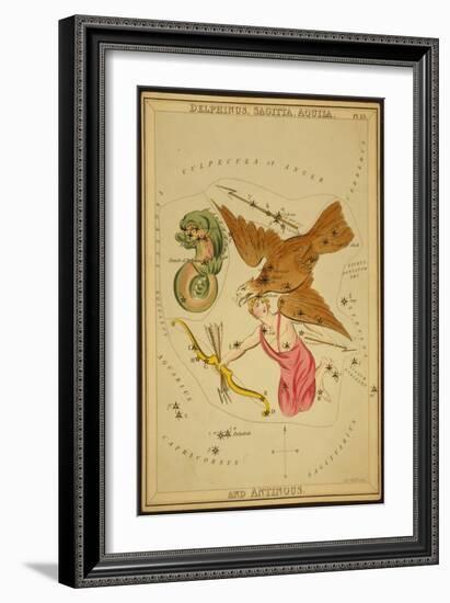 Delphinus, Sagitta and Aquila Constellations, 1825-Science Source-Framed Giclee Print