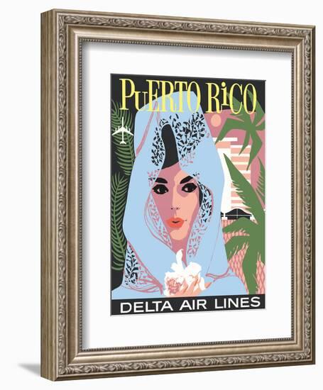 Delta Air Lines: Puerto Rico-null-Framed Art Print