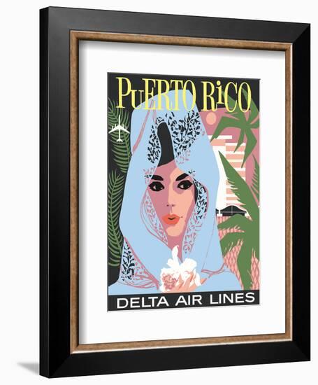 Delta Air Lines: Puerto Rico-null-Framed Art Print