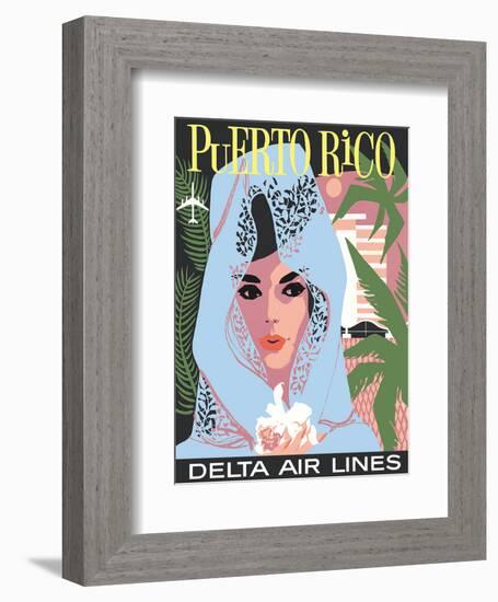 Delta Air Lines: Puerto Rico-null-Framed Art Print