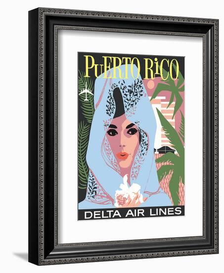 Delta Air Lines: Puerto Rico-null-Framed Art Print