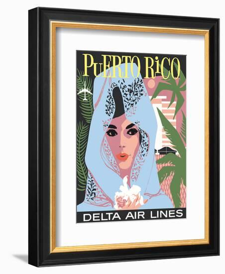 Delta Air Lines: Puerto Rico-null-Framed Art Print