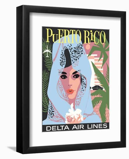 Delta Air Lines: Puerto Rico-null-Framed Art Print