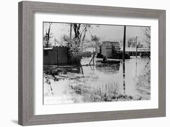 Delta, Colorado - Rowboat on Gunnison River-Lantern Press-Framed Art Print