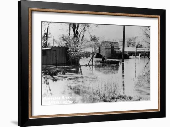 Delta, Colorado - Rowboat on Gunnison River-Lantern Press-Framed Art Print