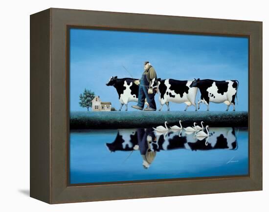 Delta Cows-Lowell Herrero-Framed Stretched Canvas