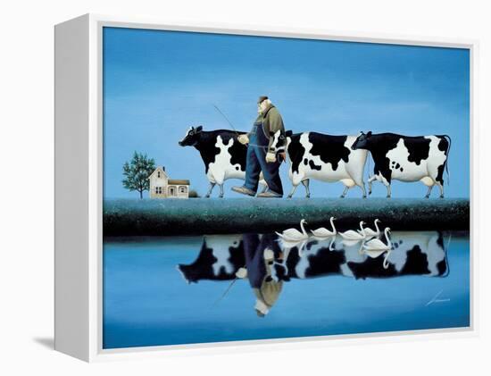 Delta Cows-Lowell Herrero-Framed Stretched Canvas