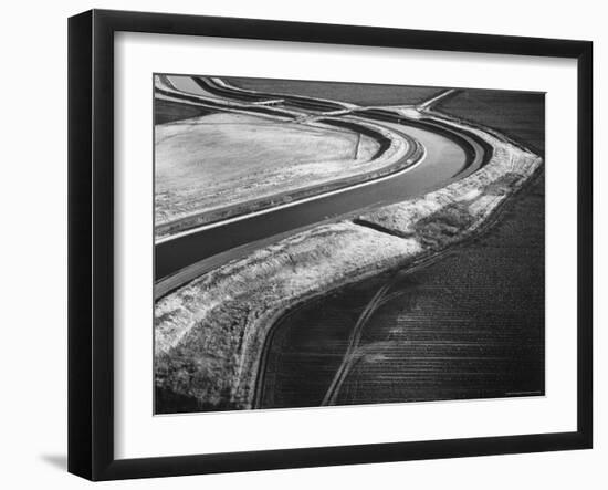 Delta Mendota Canal Irrigating San Joaquin Valley-Dmitri Kessel-Framed Photographic Print