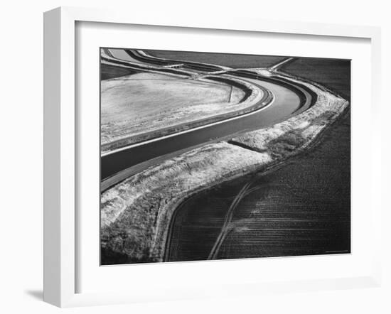 Delta Mendota Canal Irrigating San Joaquin Valley-Dmitri Kessel-Framed Photographic Print