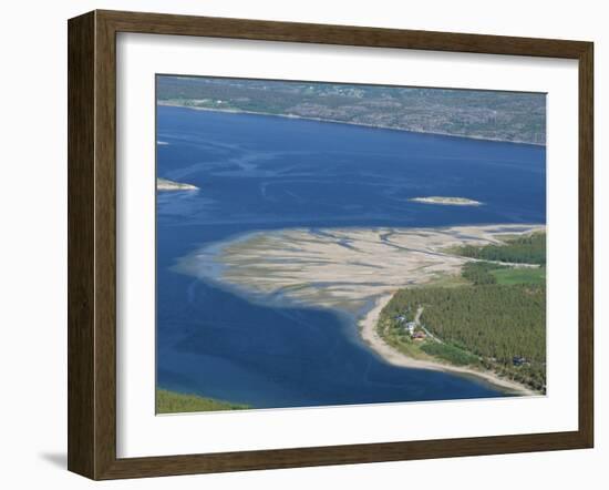 Delta of Sand at River Mouth, Kvaenangen Sorfjord, North Norway, Scandinavia-Tony Waltham-Framed Photographic Print