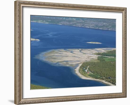 Delta of Sand at River Mouth, Kvaenangen Sorfjord, North Norway, Scandinavia-Tony Waltham-Framed Photographic Print
