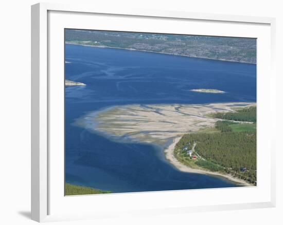 Delta of Sand at River Mouth, Kvaenangen Sorfjord, North Norway, Scandinavia-Tony Waltham-Framed Photographic Print