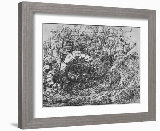 'Deluge', c1480 (1945)-Leonardo Da Vinci-Framed Giclee Print