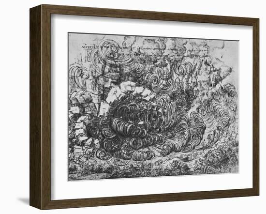 'Deluge', c1480 (1945)-Leonardo Da Vinci-Framed Giclee Print