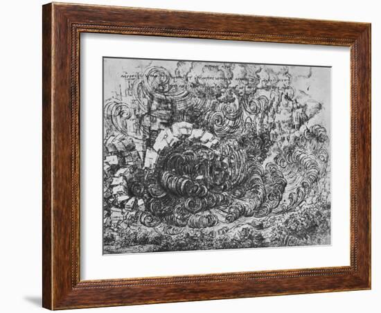 'Deluge', c1480 (1945)-Leonardo Da Vinci-Framed Giclee Print