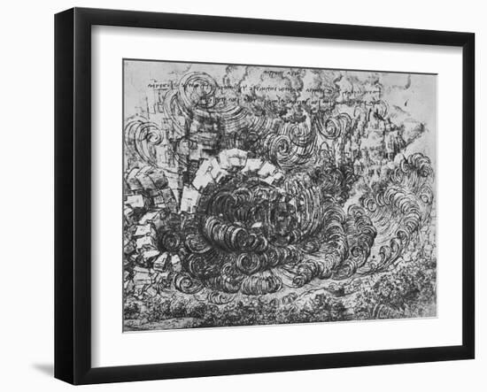 'Deluge', c1480 (1945)-Leonardo Da Vinci-Framed Giclee Print