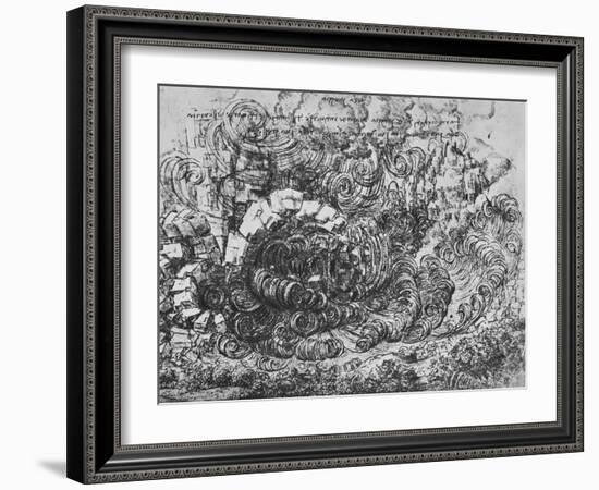 'Deluge', c1480 (1945)-Leonardo Da Vinci-Framed Giclee Print