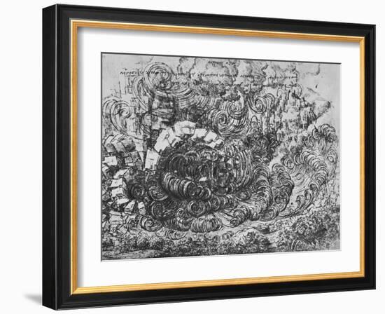 'Deluge', c1480 (1945)-Leonardo Da Vinci-Framed Giclee Print