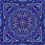 Fractal Mandala 12 blue-Delyth Angharad-Giclee Print