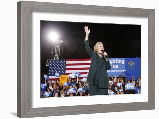 DEM 2016 Clinton-John Locher-Framed Photographic Print