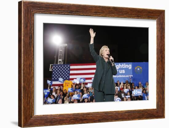 DEM 2016 Clinton-John Locher-Framed Photographic Print