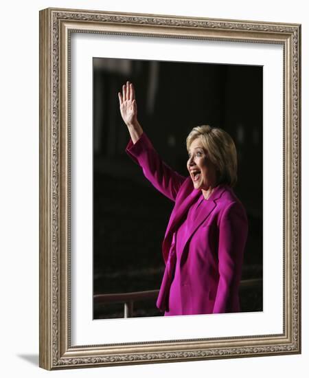 DEM 2016 Clinton-John Locher-Framed Photographic Print