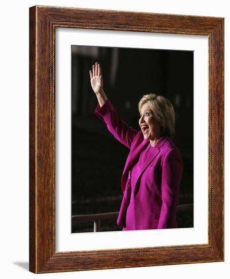 DEM 2016 Clinton-John Locher-Framed Photographic Print