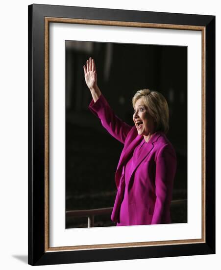 DEM 2016 Clinton-John Locher-Framed Photographic Print