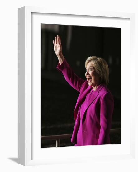 DEM 2016 Clinton-John Locher-Framed Photographic Print