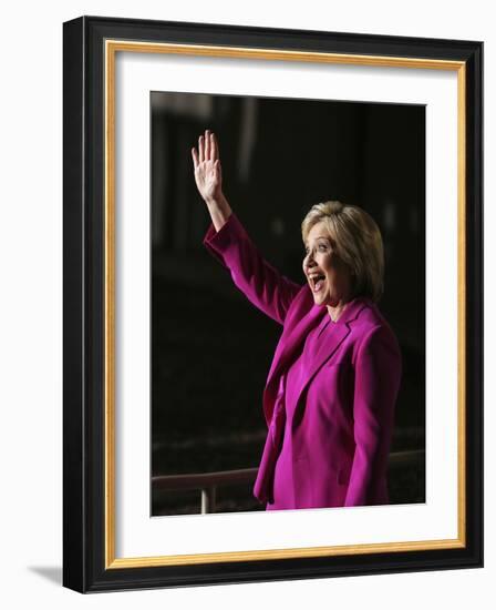 DEM 2016 Clinton-John Locher-Framed Photographic Print