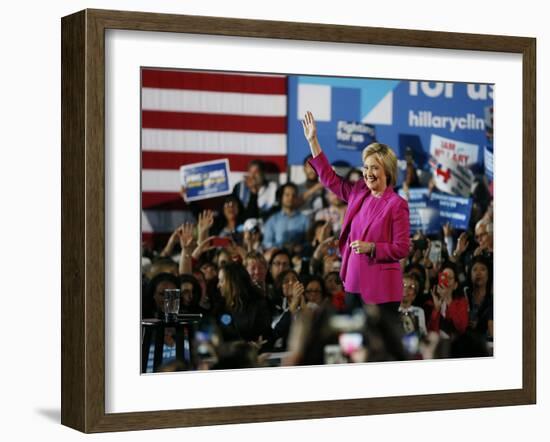 DEM 2016 Clinton-John Locher-Framed Photographic Print