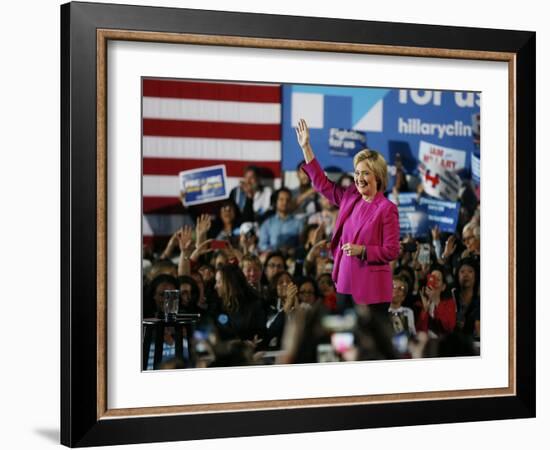 DEM 2016 Clinton-John Locher-Framed Photographic Print