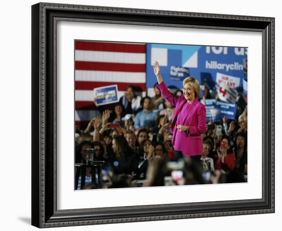 DEM 2016 Clinton-John Locher-Framed Photographic Print