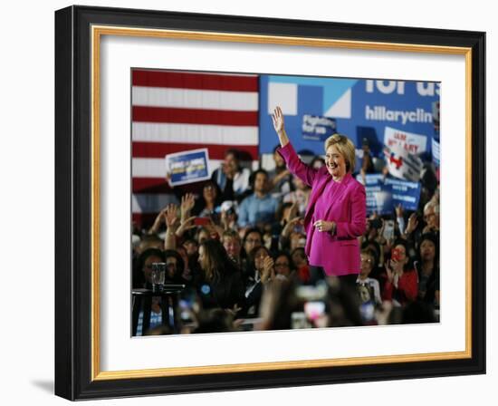 DEM 2016 Clinton-John Locher-Framed Photographic Print