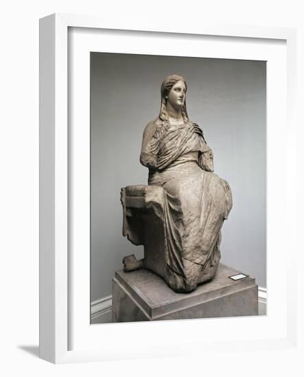 Demeter, Statue from Knidos, Asia Minor, c.350 BC-Greek-Framed Giclee Print