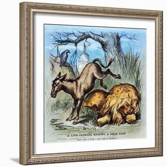 Democrat Donkey, 1870-Thomas Nast-Framed Giclee Print